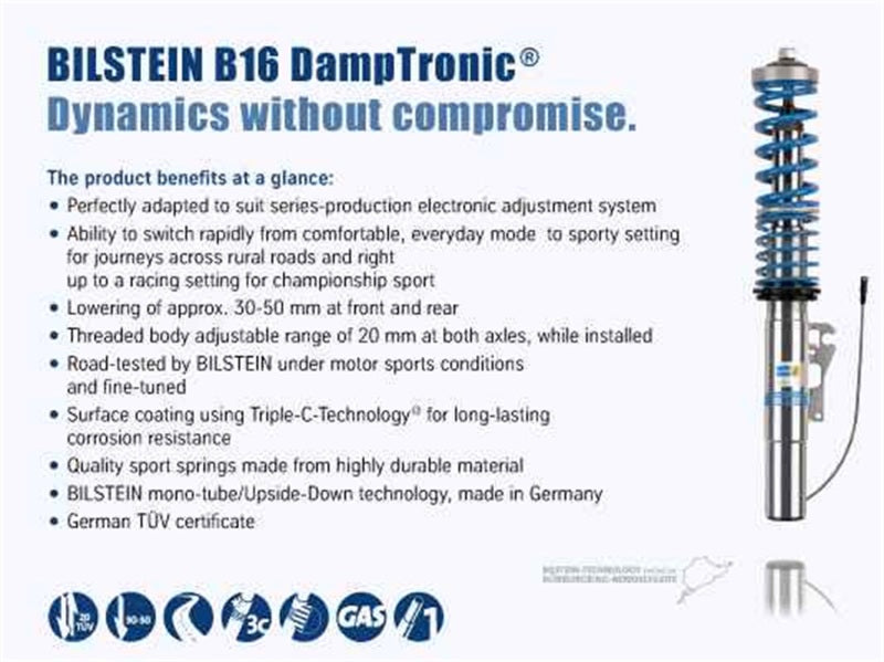 Bilstein B16 (PSS10) 06-10 BMW E60 M5 EDC Performance Suspension System Bilstein Coilovers  AXOPROS