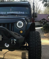 Oracle 7in High Powered LED Headlights - Black Bezel - White ORACLE Lighting Headlights  AXOPROS