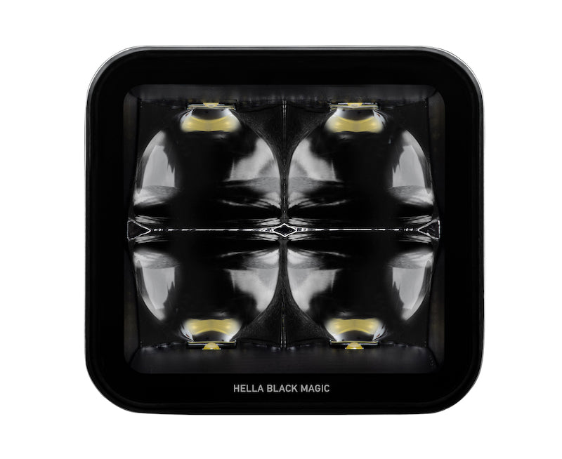 Hella Universal Black Magic 3.2in L.E.D. Cube Kit - Spot Beam Hella Fog Lights  AXOPROS