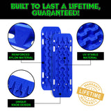 Rhino USA Recovery Traction Boards - Blue (Pair) Rhino USA Recovery Boards  AXOPROS