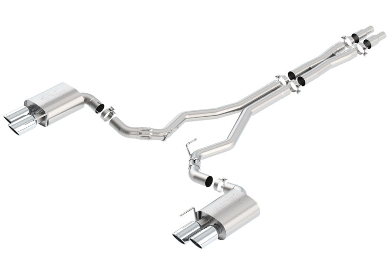 Borla 2018 Ford Mustang GT 5.0L AT/MT (w/o Valves) ATAK 3in Cat-Back Exhaust w/Polished Tips Borla Catback  AXOPROS