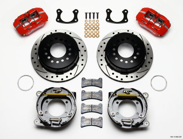 Wilwood Dynapro Low-Profile 11.00in P-Brake Kit Drill-Red New Big Ford 2.50in Offset Wilwood Big Brake Kits  AXOPROS