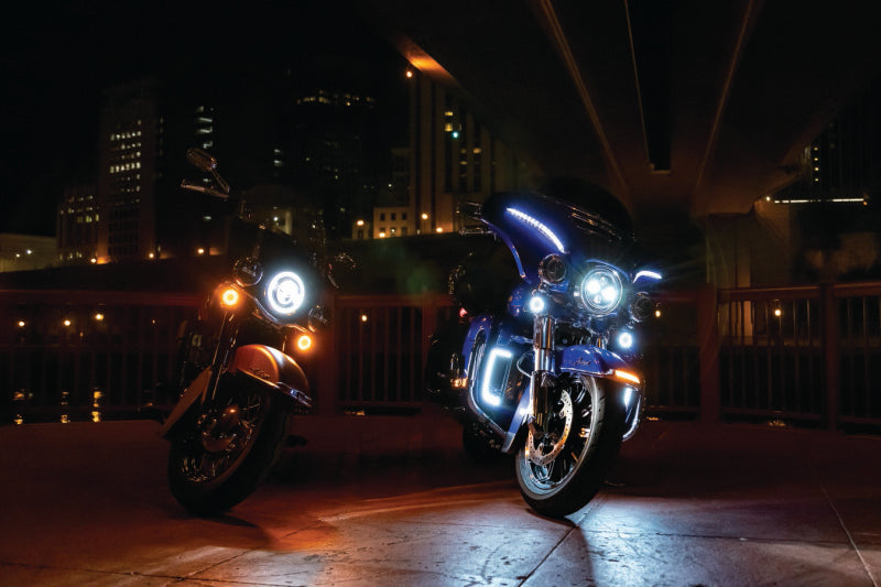 Kuryakyn Tracer L.E.D. Front Turn Signal Insert, White/Amber Light, Smoke Lens 1157 Kuryakyn Bulbs  AXOPROS