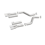 MagnaFlow Axle-Back, SS, 3in, Quad Split Rear 3.5 Tips 2015 Dodge Challenger incl SRT Hellcat Magnaflow Catback  AXOPROS
