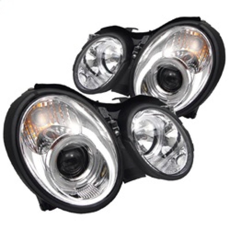 Spyder Mercedes Benz CLK 98-02 Projector Headlights Halogen Model- LED Halo Chrm PRO-YD-MBCLK98-HL-C SPYDER Headlights  AXOPROS