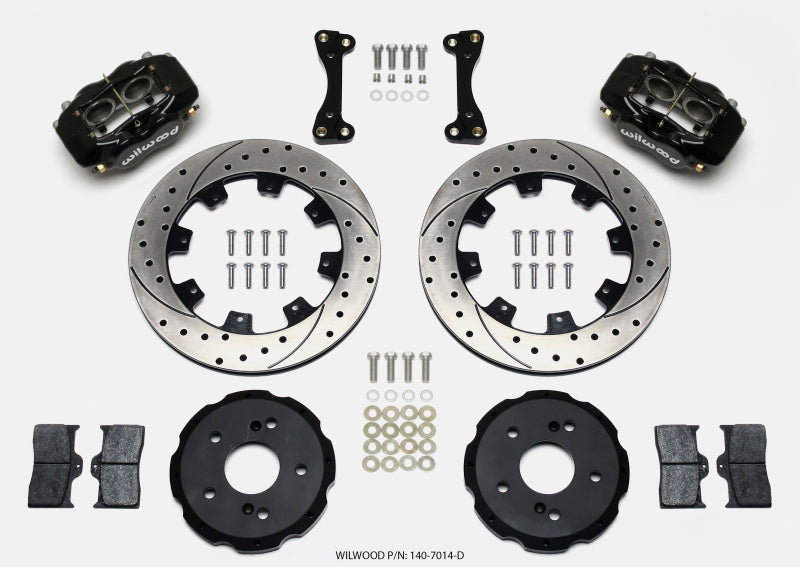 Wilwood Forged Dynalite Front Hat Kit 12.19in Drilled 02-06 Acura RSX-5 Lug Wilwood Big Brake Kits  AXOPROS
