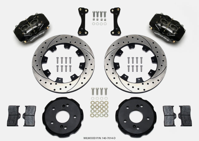 Wilwood Forged Dynalite Front Hat Kit 12.19in Drilled 02-06 Acura RSX-5 Lug Wilwood Big Brake Kits  AXOPROS