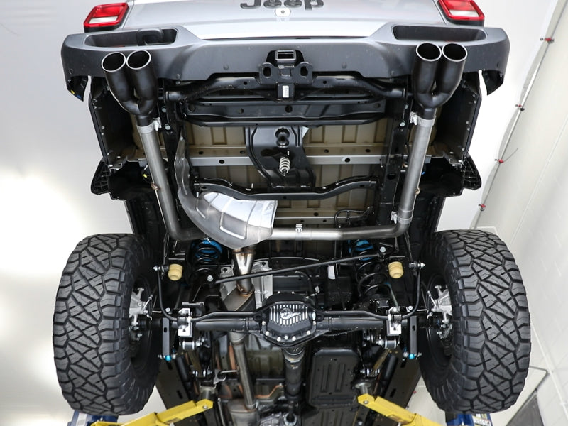 aFe Vulcan Series 3in-2-1/2in 304 SS Cat-Back 2020 Jeep Gladiator (JT) V6-3.6L w/ Black Tips aFe Catback  AXOPROS