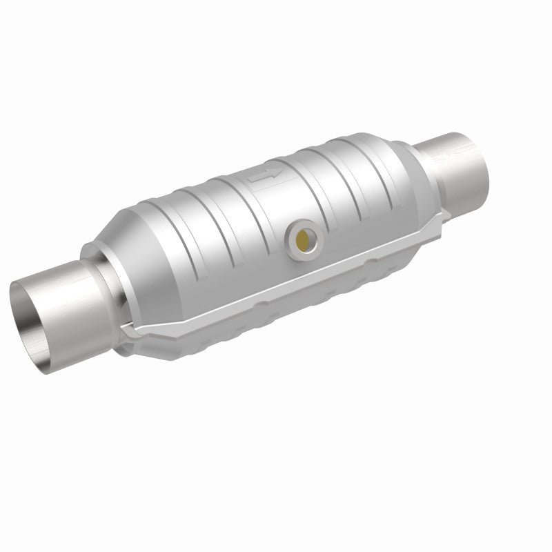 MagnaFlow Conv Univ 2.25in Inlet/Outlet Center/Center Round 11in Body L x 5.125in W x 15in Overall L Magnaflow Catalytic Converter Universal  AXOPROS