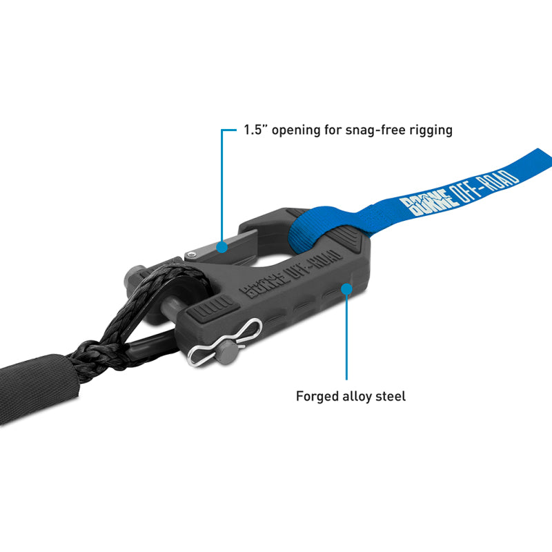 Borne Off-Road 12K Winch - Black Synthetic Rope Borne Off-Road Winches  AXOPROS