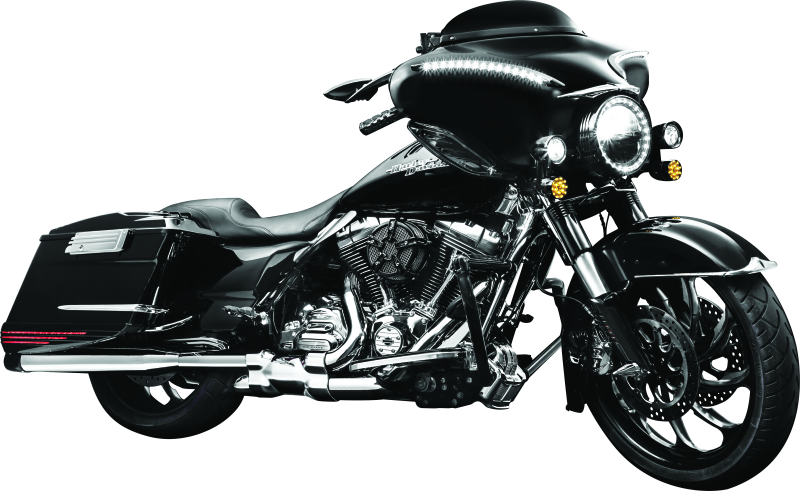 Kuryakyn Smooth Windshield Trim 96-13 Touring Gloss Black Kuryakyn Exterior Trim  AXOPROS