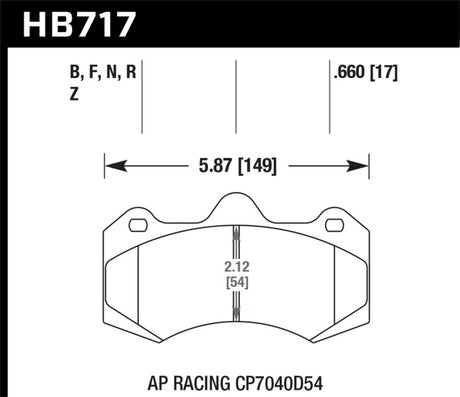 Hawk Performance Hawk AP Racing CP7040D54 HPS 5.0 Brake Pads Brake Pads - Performance aftermarket performance part