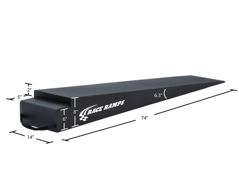 Race Ramps 8in. Extra Long Trailer Ramp - 6.3 Degree Approach Angle Race Ramps Ramps  AXOPROS
