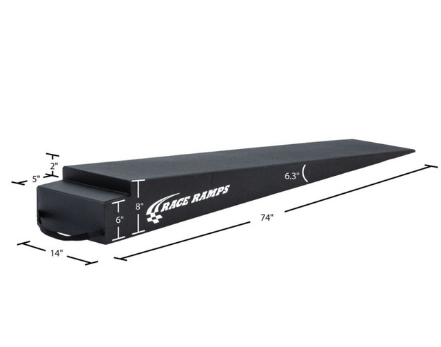 Race Ramps 8in. Extra Long Trailer Ramp - 6.3 Degree Approach Angle Race Ramps Ramps  AXOPROS