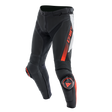 Dainese Super Speed Perforated Leather Pants Black/White/Red-Fluorescent Size - 50 Dainese Pants  AXOPROS