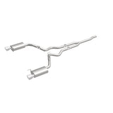 MagnaFlow Cat Back, SS, 2.5in, Street, Dual Split Polished 4.5in Tips 2015 Ford Mustang Ecoboost Magnaflow Catback  AXOPROS