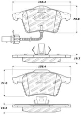StopTech Performance 07-09 Mazda 3 Front Brake Pads Stoptech Brake Pads - Performance  AXOPROS