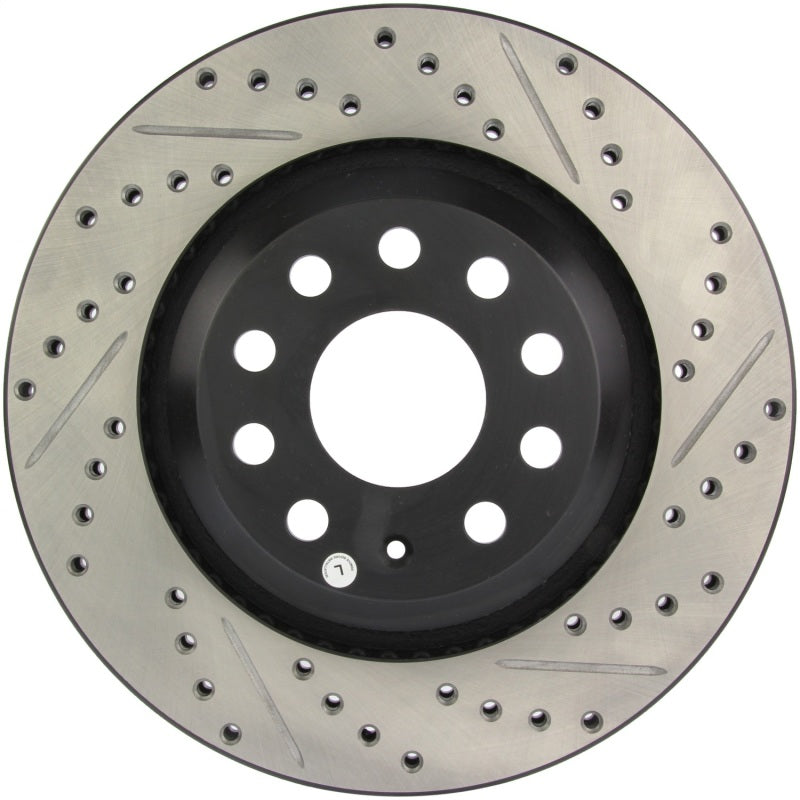 StopTech 09 VW Passat CC / 06-09 Passat Slotted & Drilled Left Rear Rotor Stoptech Brake Rotors - Slot & Drilled  AXOPROS