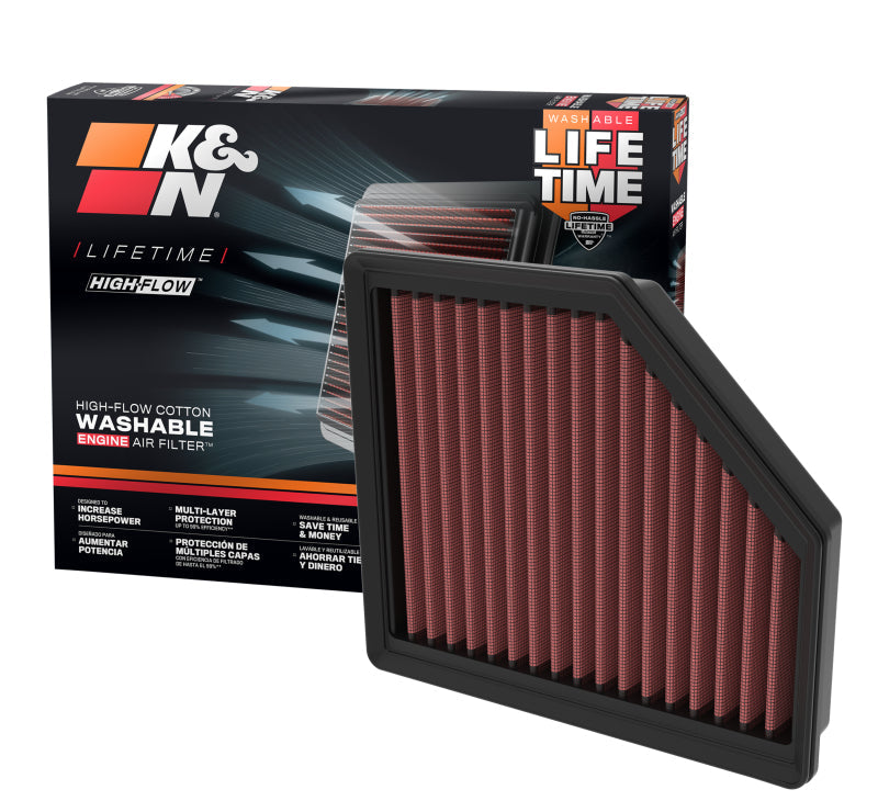 K&N 21-22 Nissan Qashqai III 1.3L L4 F/I Replacement Air Filter K&N Engineering Air Filters - Drop In  AXOPROS