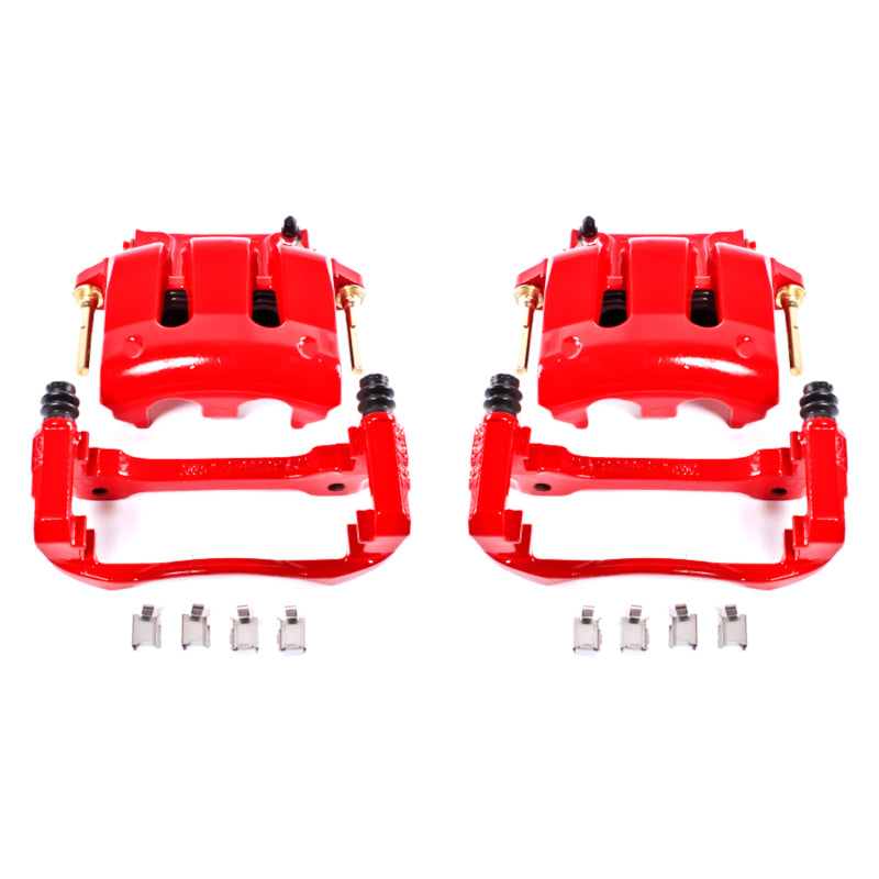 Power Stop 05-14 Ford Mustang Front Red Calipers w/Brackets - Pair PowerStop Brake Calipers - Perf  AXOPROS