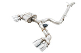 AWE Tuning Mk7 Golf R SwitchPath Exhaust w/Chrome Silver Tips 102mm AWE Tuning Catback  AXOPROS