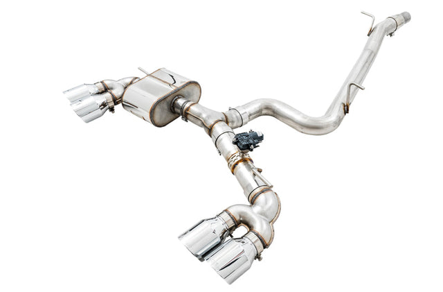 AWE Tuning Mk7 Golf R SwitchPath Exhaust w/Chrome Silver Tips 102mm AWE Tuning Catback  AXOPROS