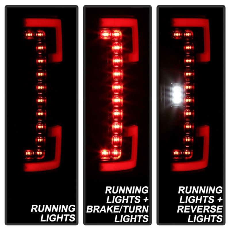 Spyder 17-18 Ford F250 (w/Blind Spot Sens./LED Model Only) LED Tail Lights-Blk ALT-YD-FS17BS-LED-BK SPYDER Tail Lights  AXOPROS