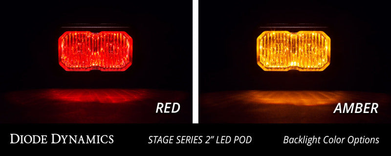 Diode Dynamics Stage Series 2 In LED Pod Sport - White Driving Standard ABL (Pair) Diode Dynamics Light Accessories and Wiring  AXOPROS