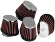 K&N Universal Chrome Oval Tapered Air Filter - 2in Flg ID x 4in OS L 3in OS W x 2.75in H K&N Engineering Air Filters - Direct Fit  AXOPROS