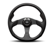 Momo Jet Steering Wheel 350 mm -  Black AirLeather/Black Spokes MOMO Steering Wheels  AXOPROS