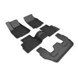 3D MAXpider 22-25 Jeep Grand Cherokee L 6-Seat w/ Rear Center Kagu 1st 2nd 3rd Row - Set (Black) 3D MAXpider Floor Mats - Rubber  AXOPROS