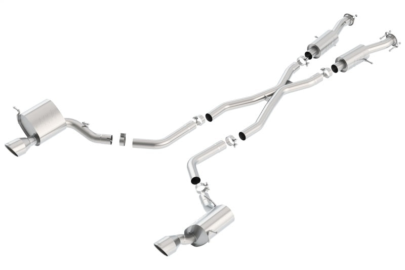 Borla 2015 Jeep Grand Cherokee SRT8 S-Type Dual Round Rolled Exit Catback Exhaust Borla Catback  AXOPROS