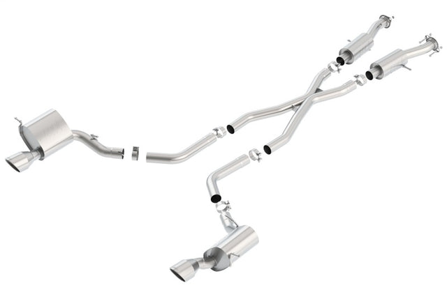 Borla 2015 Jeep Grand Cherokee SRT8 S-Type Dual Round Rolled Exit Catback Exhaust Borla Catback  AXOPROS