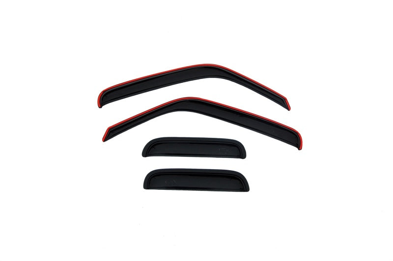 AVS 99-11 Ford Ranger (Fixed Window) Ventvisor Outside Mount Window Deflectors 4pc - Smoke AVS Wind Deflectors  AXOPROS