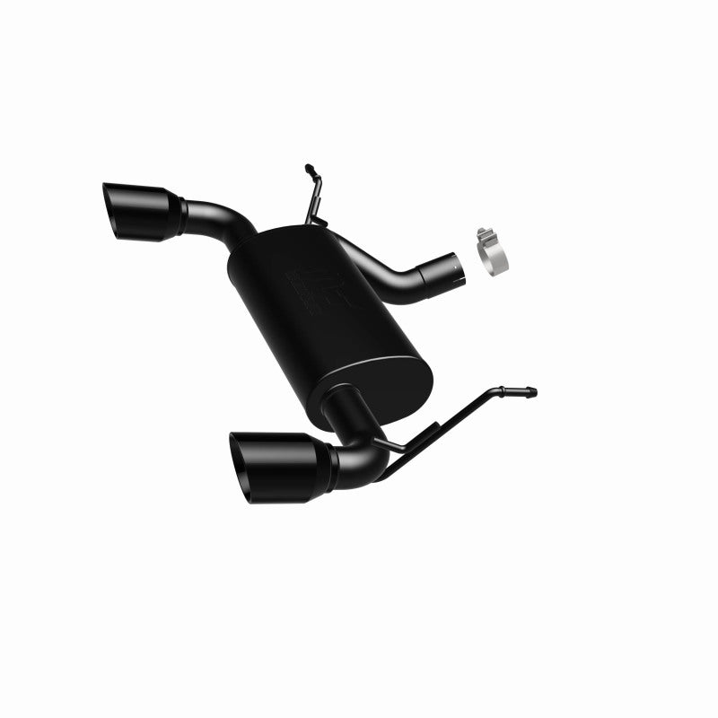 MagnaFlow 07-17 Jeep Wrangler JK 3.8/3.6L Dual Split Rear Exit Black Axle-Back Exhaust - AXOPROS Magnaflow Axle Back  
