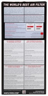 K&N 2016 Alfa Romeo Giulia L4-2.0L F/I Replacement Drop In Air Filter K&N Engineering Air Filters - Drop In  AXOPROS