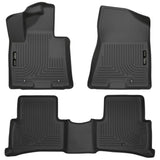 Husky Liners 2017 Kia Sportage Weatherbeater Front and Second Row Black Floor Liners Husky Liners Floor Mats - Rubber  AXOPROS