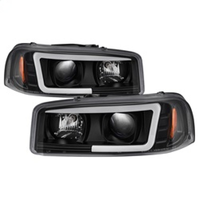 Spyder GMC Sierra 1500/2500/3500 99-06 V2 Projector Headlights - DRL - Black PRO-YD-CDE00V2-LB-BK SPYDER Headlights  AXOPROS