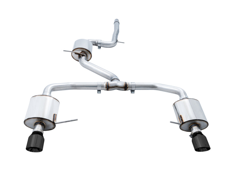 AWE Tuning 18-21 Volkswagen Jetta GLI Mk7 Touring Exhaust - Diamond Black Tips (Fits High-Flow DP) AWE Tuning Catback  AXOPROS