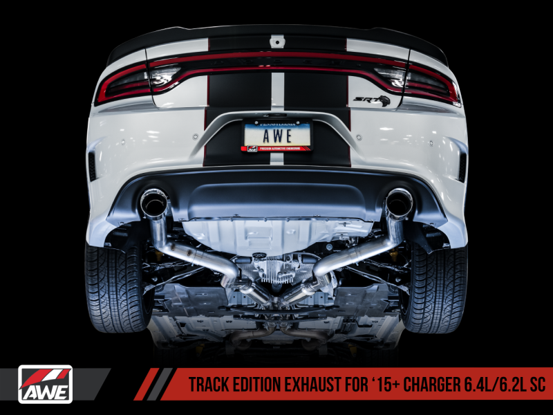 AWE Tuning 2015+ Dodge Charger 6.4L/6.2L Supercharged Track Edition Exhaust - Chrome Silver Tips AWE Tuning Catback  AXOPROS