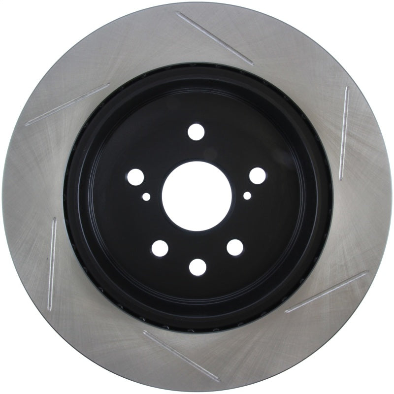 StopTech 13-14 Lexus GS300/350/400/430 Slotted Sport Rear Right Brake Rotor Stoptech Brake Rotors - Slotted  AXOPROS