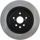 StopTech 13-14 Lexus GS300/350/400/430 Slotted Sport Rear Right Brake Rotor Stoptech Brake Rotors - Slotted  AXOPROS