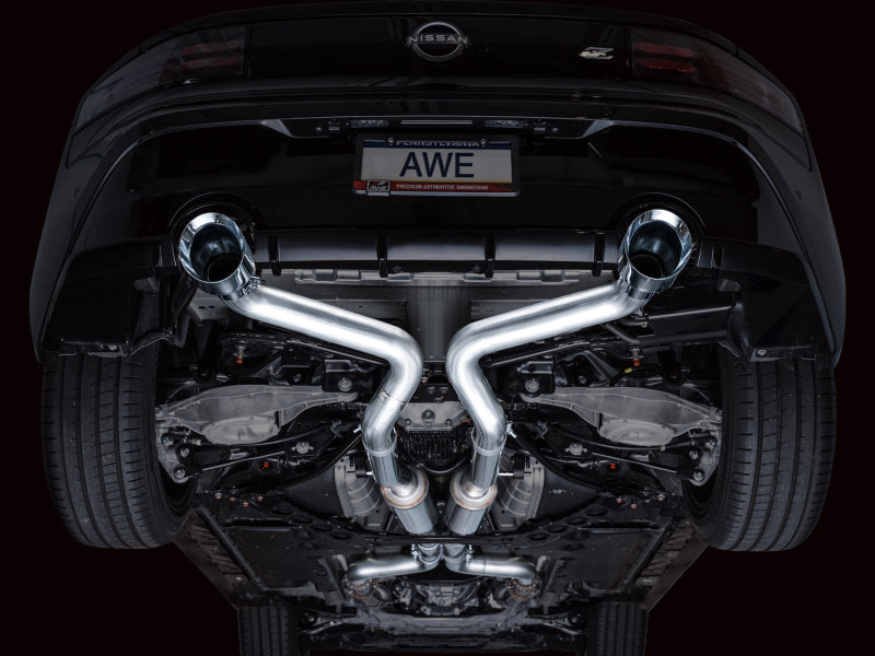 AWE 2023 Nissan Z RZ34 RWD Track Edition Catback Exhaust System w/ Chrome Silver Tips AWE Tuning Catback  AXOPROS
