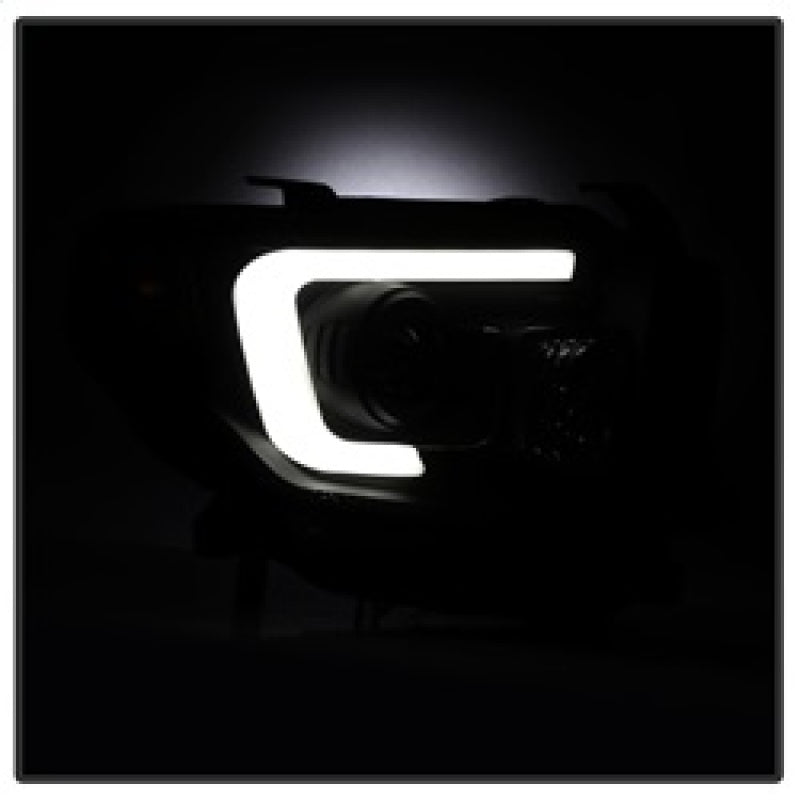Spyder Toyota Tundra 2014-2016 Projector Headlights Light Bar DRL Black Smoke PRO-YD-TTU14-DRL-BSM SPYDER Headlights  AXOPROS