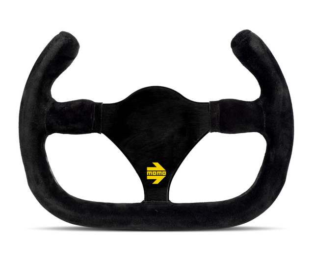 Momo MOD27/C Steering Wheel 270 mm -  Black Suede/Black Spokes MOMO Steering Wheels  AXOPROS