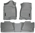 Husky Liners 07-12 Chevy Silverado/GMC Sierra Crew Cab WeatherBeater Combo Gray Floor Liners Husky Liners Floor Mats - Rubber  AXOPROS