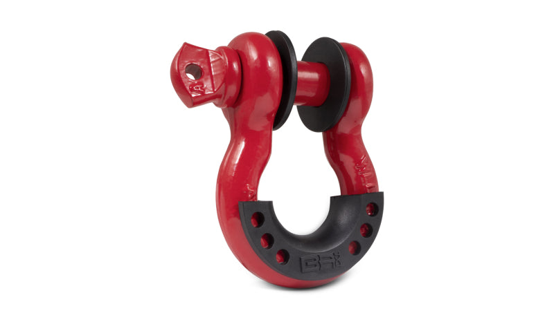 Body Armor 4x4 3/4in Red D-Ring with Black Isolators Single Body Armor 4x4 Tow Hooks  AXOPROS