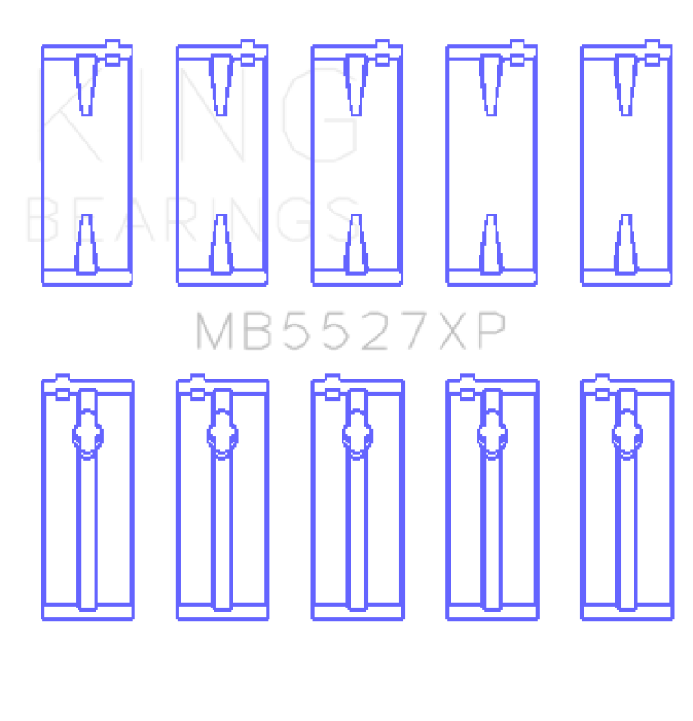 King Toyota 4AGE/4AGZE 16V 1.6L (Size 0.25 Oversized) Performance Main Bearing Set King Engine Bearings Bearings  AXOPROS