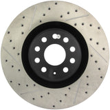 StopTech 09 VW Passat CC / 06-09 Passat Slotted & Drilled Right Front Rotor Stoptech Brake Rotors - Slot & Drilled  AXOPROS