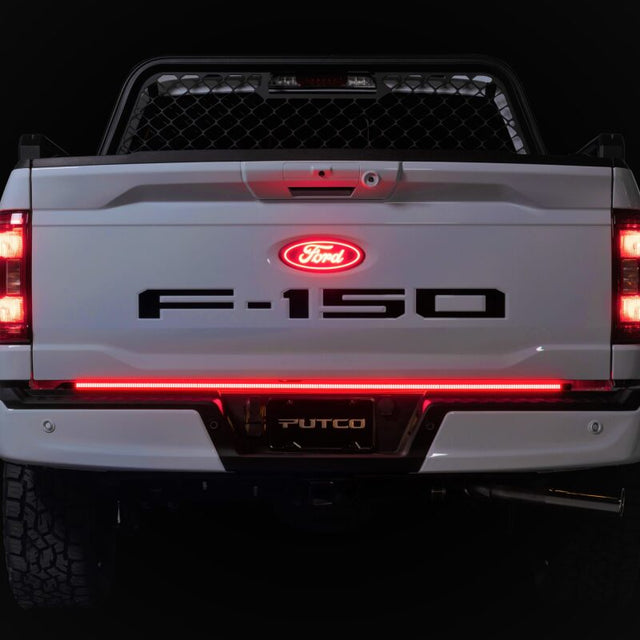 Putco 23-24 Ford SuperDuty F-250/F-350/F-450 60In Freedom Tailgate Bars w/ LED Taillamps Blade Putco Light Tailgate Bar  AXOPROS